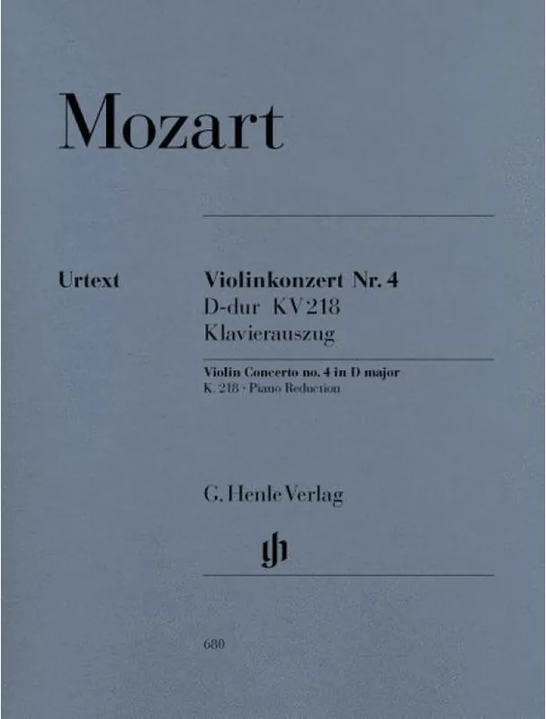 W.A. Mozart Violin Concerto No 4 D K218 (noty na housle, klavír) Ověřený