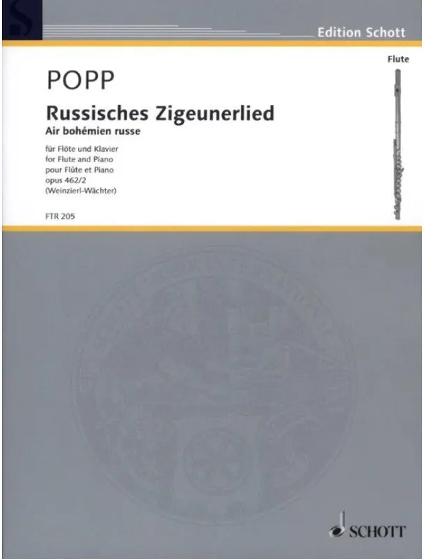 Wilhelm Popp Russisches Zigeunerlied Op.462/2 (noty na příčnou flétnu, klavír) Nejlepší Volba