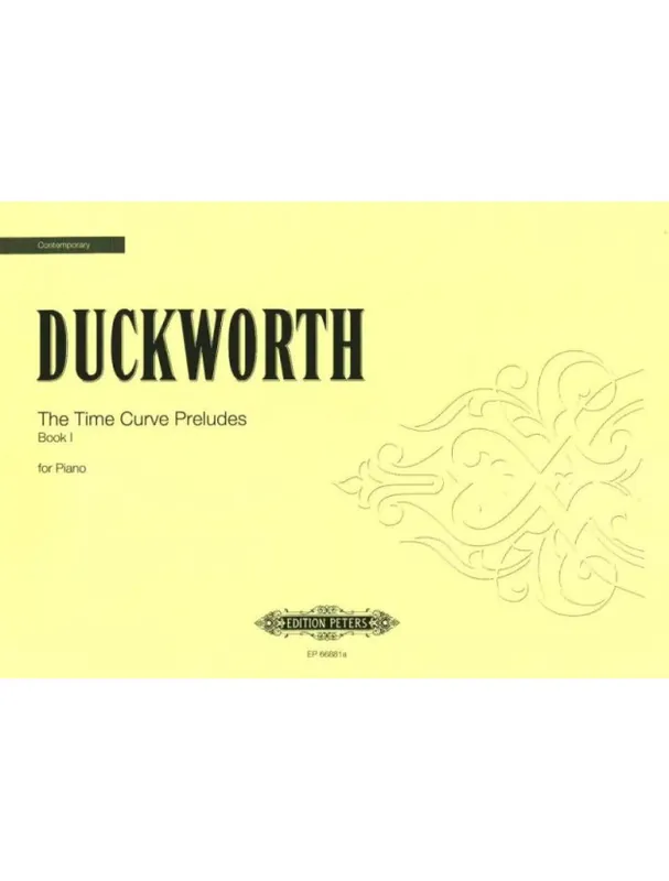 Časově Omezené William Duckworth The Time Curve Preludes, Book 1 - Preludes 1-12 (noty na klavír)
