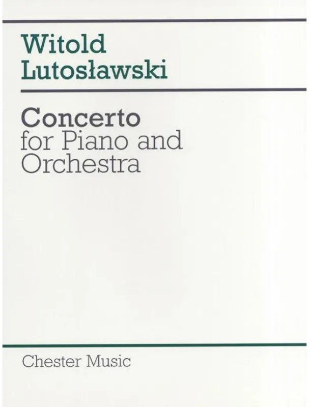 Novinka Witold Lutoslawski Concerto For Piano And Orchestra (noty pro klavír, orchestr, partitura)