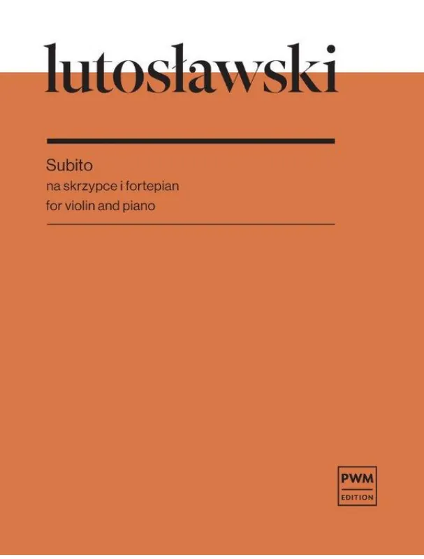 Tovární Cena Witold Lutoslawski Subito (noty na housle, klavír)