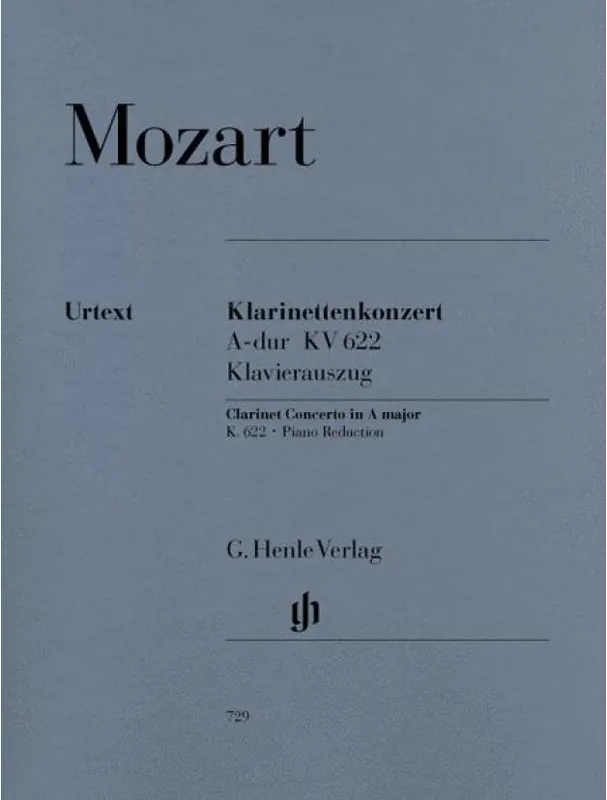 Wolfgang Amadeus Mozart Clarinet Concerto A major K. 622 (noty na klarinet, klavír) Finální Výprodej