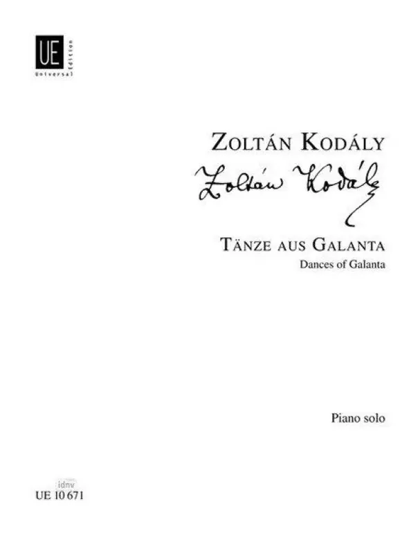 Zoltán Kodály Danze Di Galanta (noty na klavír) Sleva