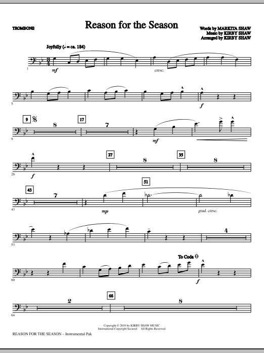 Horká Nabídka Reason For The Season - Trombone