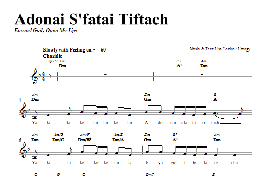 Omezená Nabídka Adonai S‘fatai Tiftach