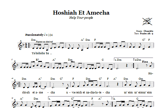 Oblíbený Hoshiah Et Amecha (Help Your People)