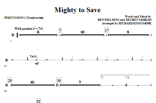 Mighty To Save - Percussion 2 Aktuální