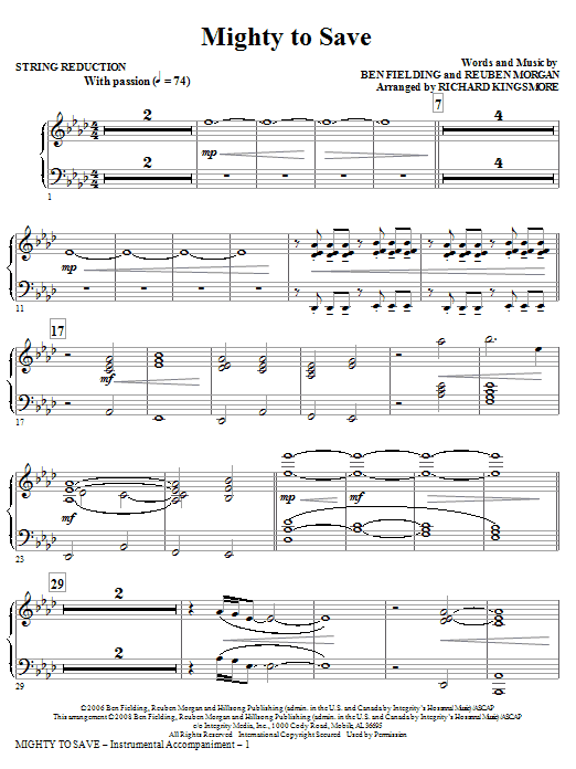 Mighty To Save - Keyboard String Reduction Nejlepší Cena