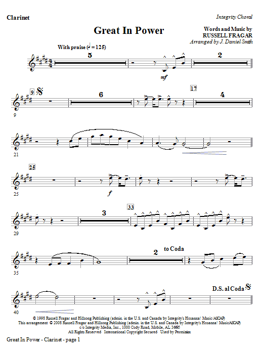 Great In Power - Clarinet Akční Nabídka