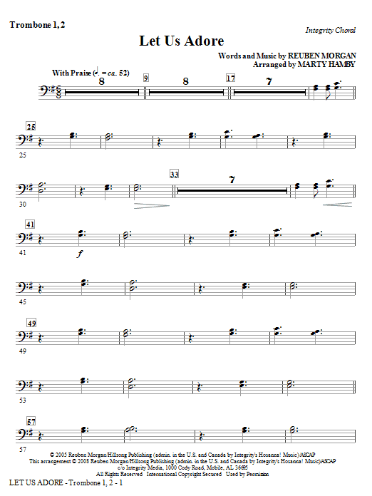Let Us Adore - Trombone 1,2 Akční Nabídka