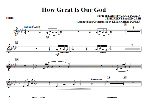 Poslední Šance How Great Is Our God - Oboe