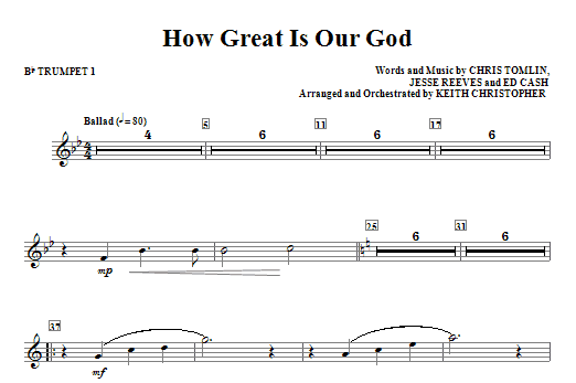 How Great Is Our God - Bb Trumpet 1 Vrácení Zdarma