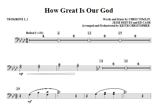 Jen Po Omezenou Doba How Great Is Our God - Trombone 1, 2
