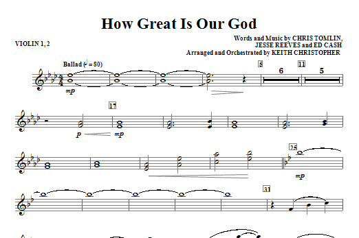 Akční Cena How Great Is Our God - Violin 1, 2