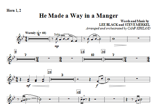 He Made A Way In A Manger - F Horn 1,2 Sezónní Sleva