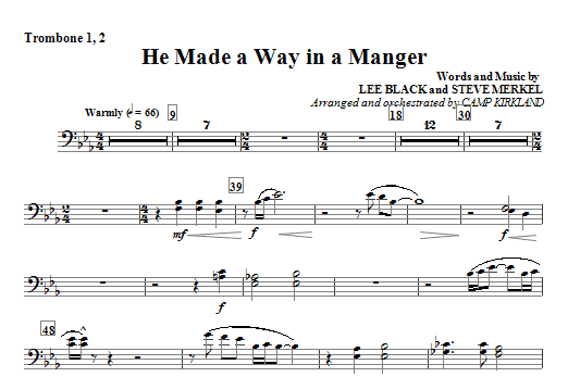Aktuální He Made A Way In A Manger - Trombone 1, 2