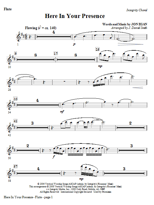 Here In Your Presence - Flute Zlevněný