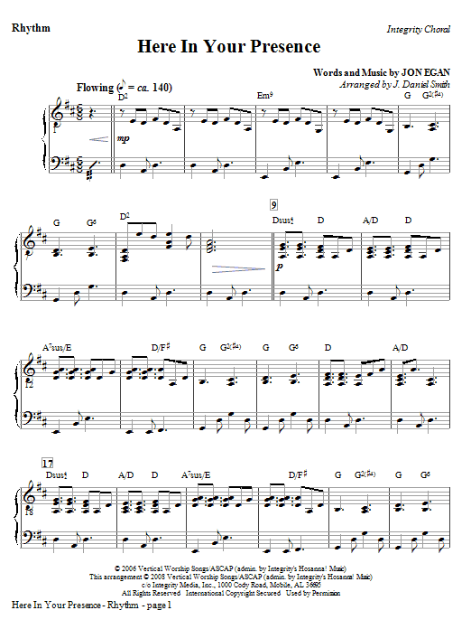 Here In Your Presence - Rhythm Přímo Od Výrobce