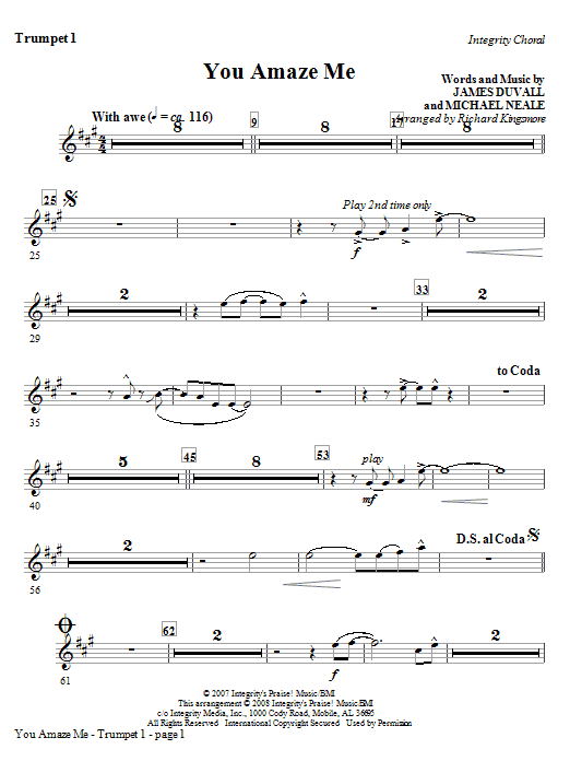 Zlevněný You Amaze Me - Trumpet 1