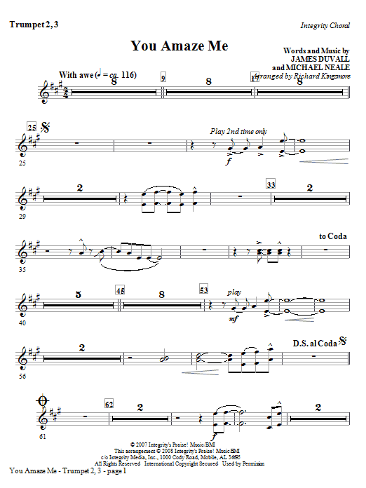 Akce You Amaze Me - Bb Trumpet 2,3