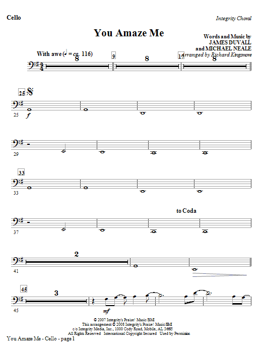 Odeslání Ihned You Amaze Me - Double Bass