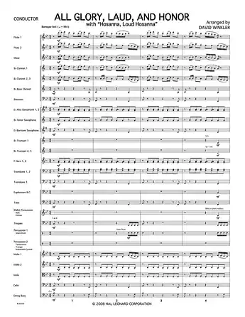 Finální Výprodej All Glory, Laud, And Honor (with Hosanna, Loud Hosanna) - Oboe