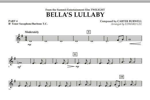 Bella‘s Lullaby (from "Twilight") - Pt.4 - Bb Tenor Sax/Bar. T.C. Cenový Hit