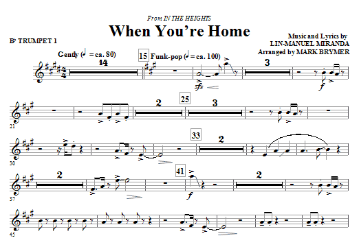 When You‘re Home (from In The Heights) - Bb Trumpet 1 Dokud Zásoby Vydrží