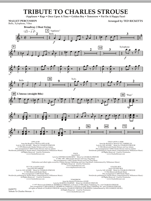 Tribute to Charles Strouse - Mallet Percussion Výhodná Nabídka