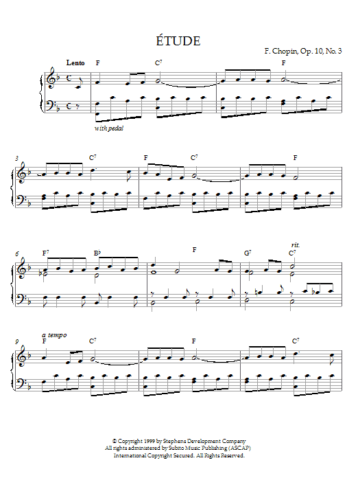 Etude In F Major, Op. 10, No. 3 (originally E Major) Akční Cena