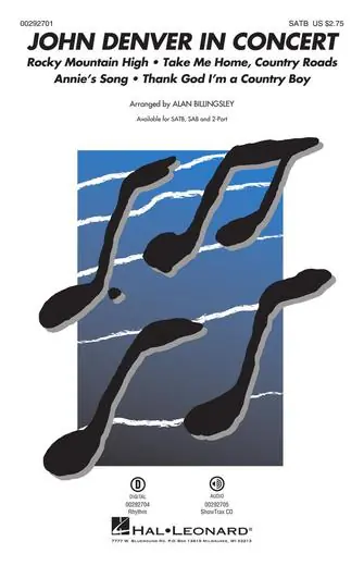 Rychlé Dodání John Denver in Concert (arr. Alan Billingsley) - Bass